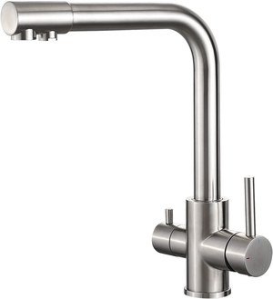 Grifo de tres vías de acero inoxidable
